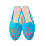 Load image into Gallery viewer, Coral Velvet Mule
