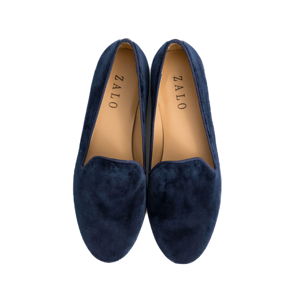 Sapphire Velvet Slipper