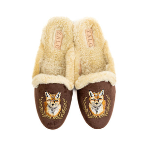 Fox Velvet Mule