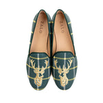 Load image into Gallery viewer, Stag Slipper Printed Velvet

