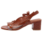 Load image into Gallery viewer, Ivy Croc Sandal Cognac
