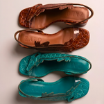 Load image into Gallery viewer, Ivy Croc Sandal Teal
