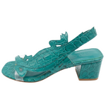 Load image into Gallery viewer, Ivy Croc Sandal Teal
