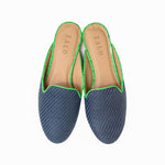 Load image into Gallery viewer, Navy Raffia Mule
