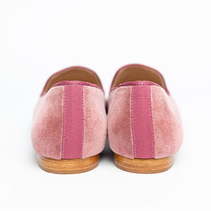 Italian velvet rose palm tree smoking slipper