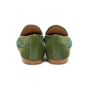 canvas alligator slipper shoe