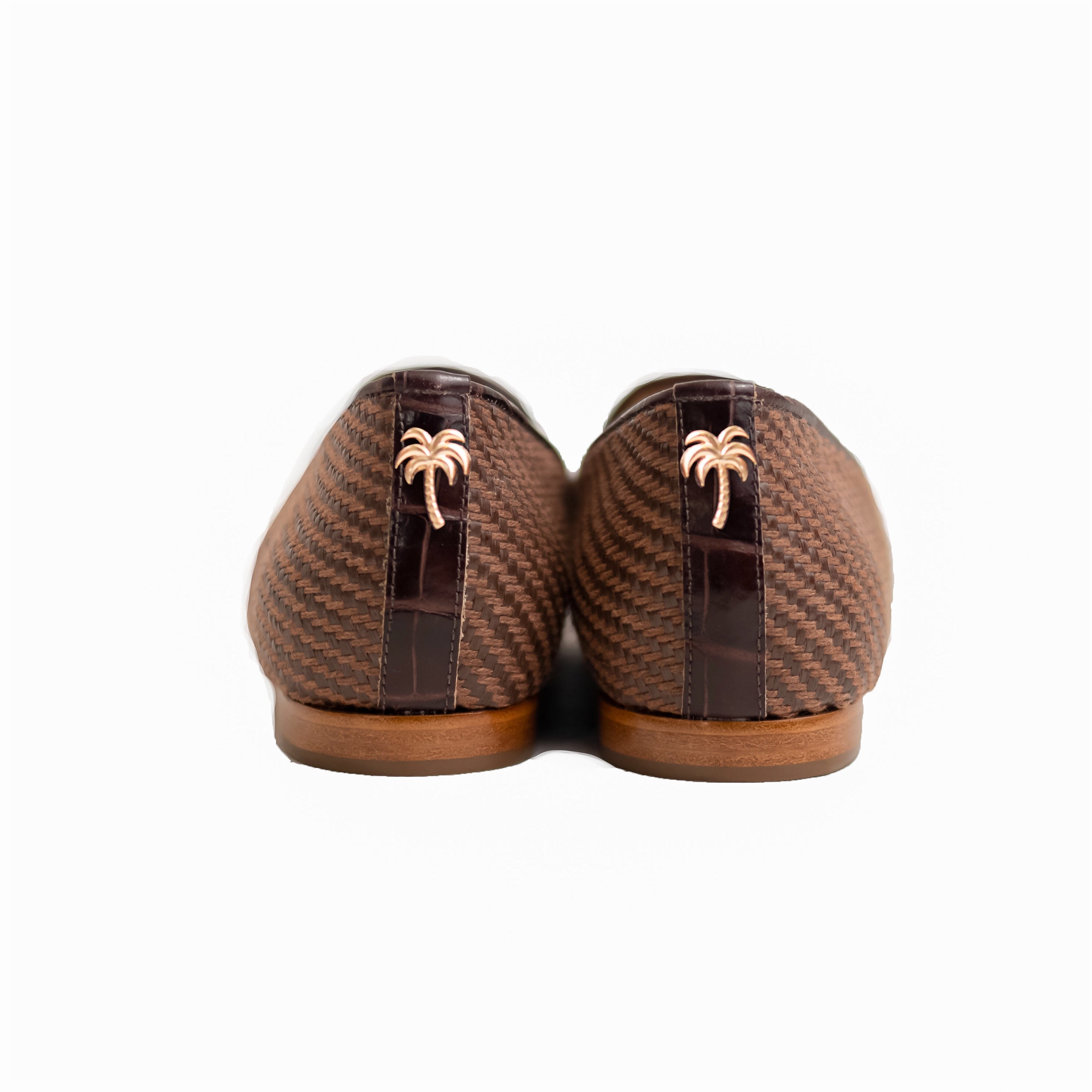 Chocolate Raffia Slipper