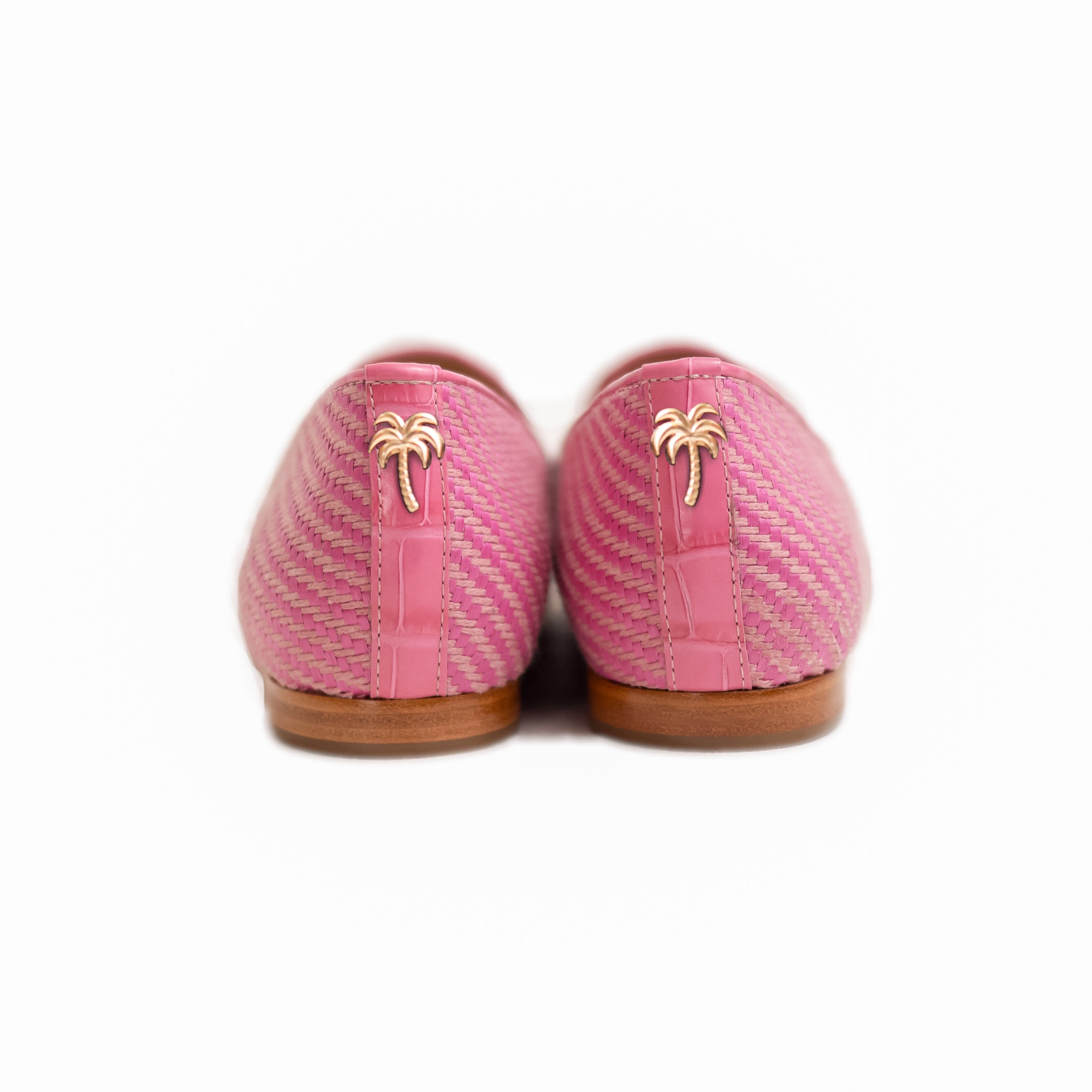 Fuchsia Raffia Slipper