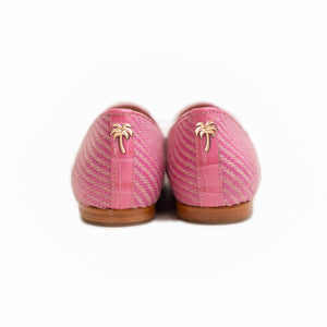 Fuchsia Raffia Slipper